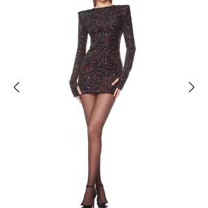 Bronx and banco sloanne rhinestone mini dress XS